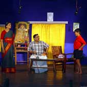 A Tamil play in progress at Madrasi Sammelan in Bistupur. Picture by Bhola Prasad 